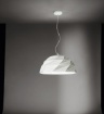 Immagine di Sospensione Cupola Metallo Bianco 56 cm Taglio Laser Tilt 3xE27 Perenz