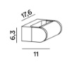 Immagine di Applique Da Esterno Cilindro Ruotabile Led 3000k IP65 Orienta Perenz