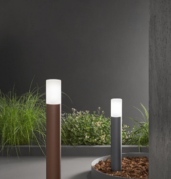 Immagine di Paletto Basso Da Esterno 60 cm Con Diffusore Vetro Lampo Perenz IP54