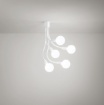 Immagine di Plafoniera Bianca Per Cameretta Con Bracci Orientabili 5 Luci Bulbo Perenz