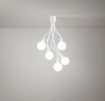 Immagine di Plafoniera Bianca Per Cameretta Con Bracci Orientabili 5 Luci Bulbo Perenz