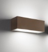 Immagine di Applique Rettangolare Da Esterno Luce Sopra e Sotto Step Corten 22cm IP54 Perenz