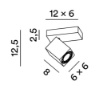 Immagine di Faretto Cubo Orientabile GU10 Da Parete Soffitto Oddy Perenz