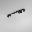 Immagine di Lampada A Binario Con 5 Faretti Quadrati Orientabili GU10 Oddy Perenz