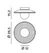 Immagine di Applique Decorativa Piatto In Cemento Con Sfera Vetro Huevo Perenz