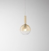 Immagine di Sospensione Sfera Vetro Sfumato Ambra 20 cm Per Penisola Lollipop Perenz