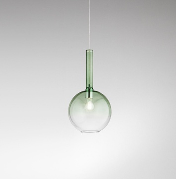 Immagine di Lampada A Sospensione Lollipop Vetro Sfumato Verde 25 cm Perenz