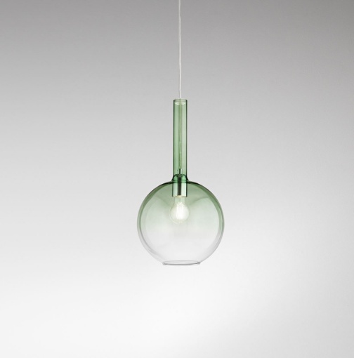Immagine di Lampada A Sospensione Lollipop Vetro Sfumato Verde 25 cm Perenz