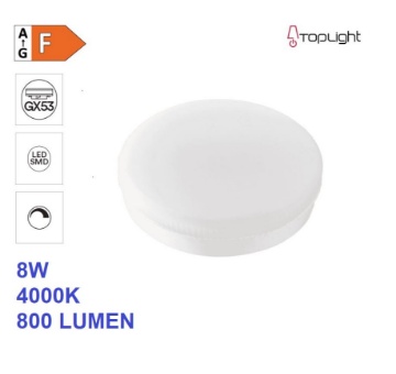 Immagine di Lampadina Gx53 Led Dimmerabile 8w 4000K 800 Lm Luce Naturale Top Light