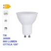 Immagine di Lampadina GU10 LED 7w 3000k Luce Calda Ottica 100° 800 Lumen