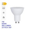 Immagine di Lampadina GU10 LED 7W 6500k Luce Bianca Fredda 800 Lumen Ottica 100°