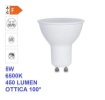 Immagine di Lampadina GU10 LED 5w 6500k Luce Bianca Fredda Ottica 100 Gradi