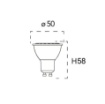 Immagine di Lampadina GU10 LED 5w 6500k Luce Bianca Fredda Ottica 100 Gradi