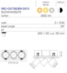 Immagine di Incasso Rettangolare Con 3 Faretti Led Cilindro Orientabili 45w CCT Ottica 24° Outsider Intec