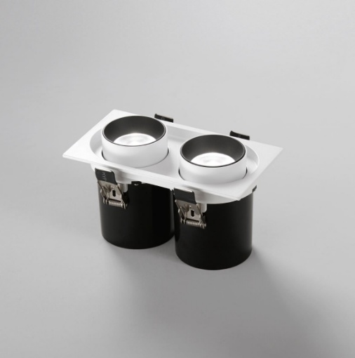 Immagine di Incasso Led Outsider Bianco Faretti Orientabili 2x30w CCT Ottica 24 Intec
