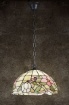 Immagine di Sospensione Vetro Colorato Stile Tiffany Tulipano 40 cm Perenz