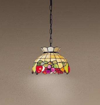 Immagine di Sospensione Fruit Tiffany Vetro Colorato 30 cm Perenz