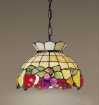 Immagine di Sospensione A Cupola Mosaico Vetri Colorati Tiffany Fruit 45 cm Perenz