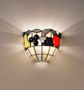 Immagine di Applique Stile Tiffany Vetro Colorato Design Frutta Perenz