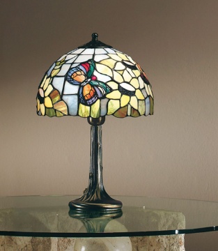 Immagine di Lampada Da Tavolo Tiffany Vetro Decorato Multicolor Sunflower Perenz