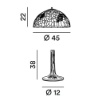 Immagine di Lampada Da Tavolo Tiffany Vetro Decorato Multicolor Sunflower Perenz
