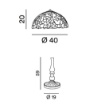Immagine di Lampada Da Tavolo Tiffany Artigianale Con Decoro Floreale e Farfalle Perenz