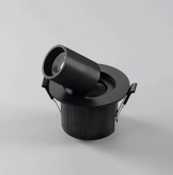 Immagine di Incasso Led Sider Nero Orientabile Rotondo 6w CCT Ottica 38 Intec