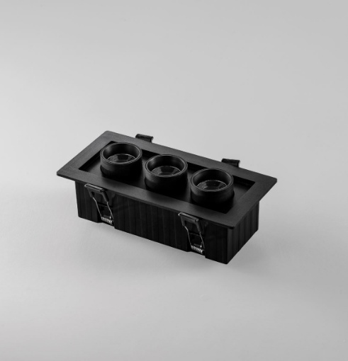 Immagine di Incasso Led Sider Nero Con Faretti Estraibili 16w CCT Ottica 38 Intec Light