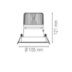 Immagine di Faretto Incasso Elite Spot Orientabile 105mm Led 20w CCT Ottica 40 Intec