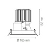Immagine di Incasso Led Elite Faretto Spot Orientabile 165mm 45w CCT Ottica 40 Intec