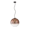 Immagine di Lampadario Sfera Vetro Rame 35 cm Per Cucina Soggiorno Marte Fan Europe