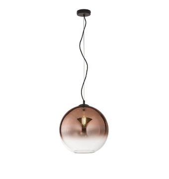 Immagine di Lampadario Sfera Vetro Rame 35 cm Per Cucina Soggiorno Marte Fan Europe