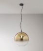 Immagine di Lampadario Vetro Oro Sfumato Sfera 35 cm Marte Fan Europe