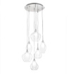 Immagine di Lampadario Moderno Vetri Pendenti Design Moderno 6 Luci Skyline Fan Europe