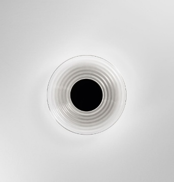 Immagine di Applique Led Decorativa Vetro Grigio Rotondo 2700K-3500K Morse Fan Europe