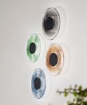 Immagine di Applique Led Disco Vetro Blu Luce Decorativa Parete Morse Fan Europe