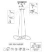 Immagine di Lampadario Design Curvo Mansa Nero Led 36w 3000k Trio Lighting