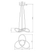 Immagine di Lampadario Design Curvo Mansa Nero Led 36w 3000k Trio Lighting