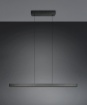 Immagine di Lampadario Nero Regolabile Per Tavolo Scrivania Led CCT Con Telecomando Donegal Trio