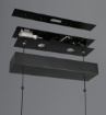 Immagine di Lampadario Nero Regolabile Per Tavolo Scrivania Led CCT Con Telecomando Donegal Trio
