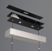 Immagine di Lampadario Lineare Biemissione Donegal Nichel Con Telecomando Smart Led CCT Trio