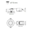 Immagine di Faretto Da Incasso Bagno IP65 Led 4w 6w CCT Dimmerabile 86 mm