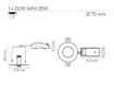Immagine di Faretto GU10 Da Incasso Rotondo Per Controsoffitto Bagno IP65 86mm