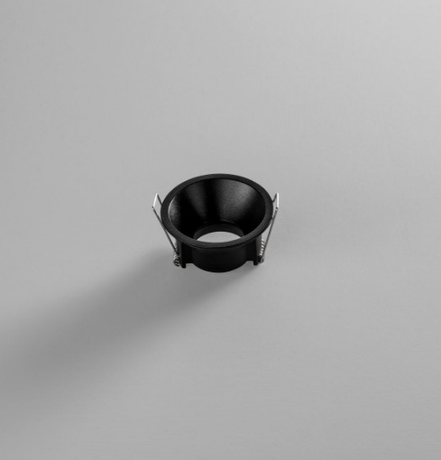 Immagine di Struttura Per Faretto GU10 Nero Incasso Rotondo Bagno 66 mm IP65