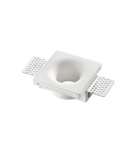 Immagine di Faretto Gesso Incasso A Scomparsa 8x8cm Per Lampadine GU10 Mini