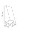 Immagine di Lampada Da Esterno 25cm Applique Inclinata 1xE27 IP44