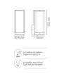 Immagine di Applique Esterna Bianca Con Cilindro Vetro Trasparente IP44