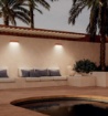Immagine di Applique Esterni Cemento Terracotta 42cm Led 2700k 3000k Uron Redo