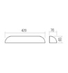 Immagine di Applique In Cemento Grigio Per Esterni 42cm Led Luce Calda Uron Redo