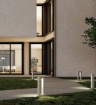 Immagine di Lampioncino Esterno Cemento Terracotta 60cm Led Luce Calda Sander Redo IP65